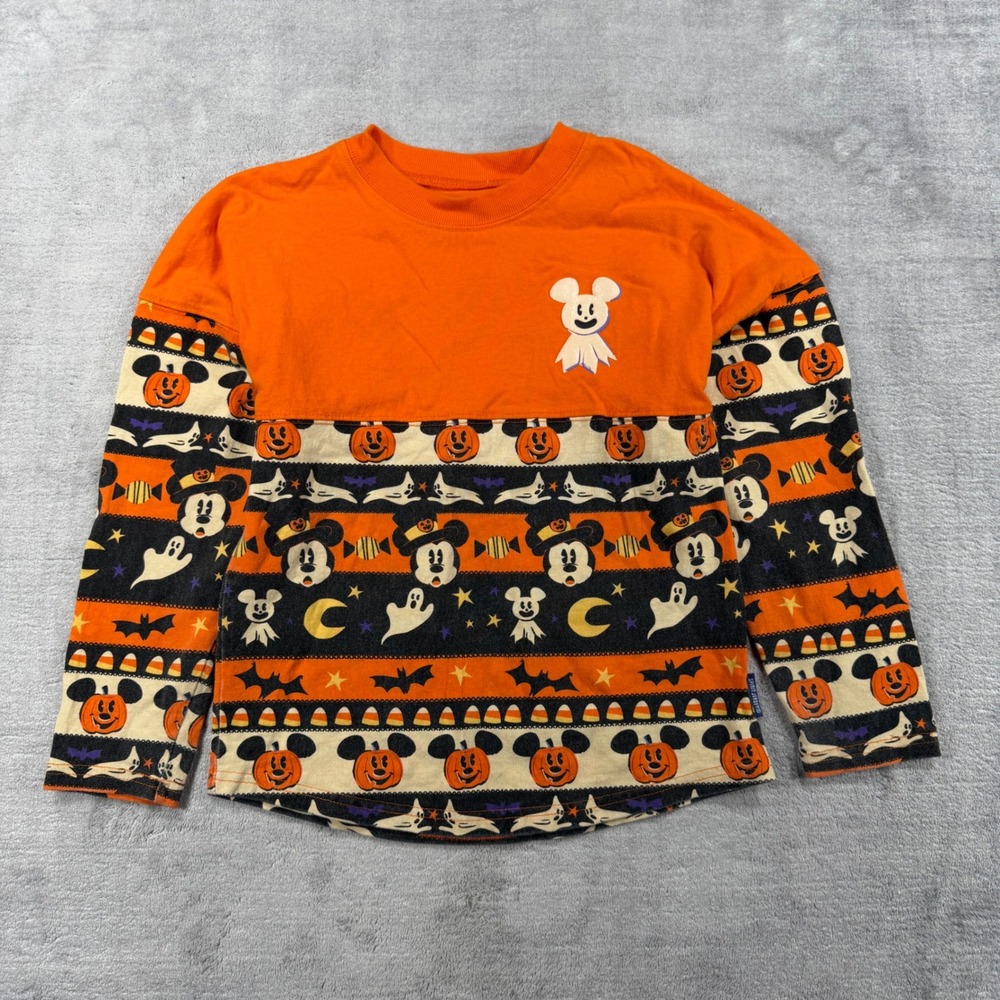 Disney Spirit Jersey youth 5 Orange Halloween Mickey Little Boo Long Sleeve